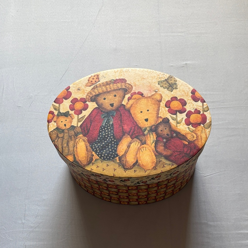 Decorative Bear-Themed Storage Box